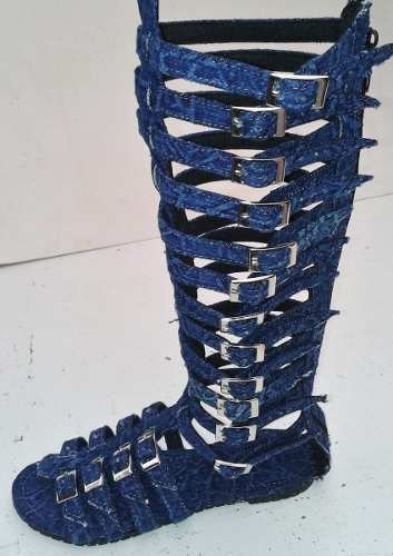 Sandalia Gladiadora Athena Em Jeans 35 Cm Do 33 Ao 43 =